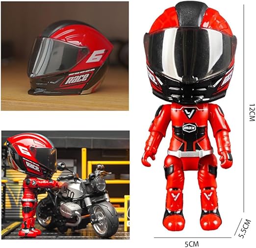 Motorcyclist Figures Transform Toy Motorcycle Helmets Deformed