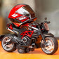Motorcyclist Figures Transform Toy Motorcycle Helmets Deformed