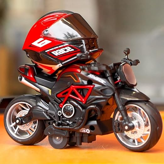 Motorcyclist Figures Transform Toy Motorcycle Helmets Deformed