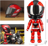 Motorcyclist Figures Transform Toy Motorcycle Helmets Deformed
