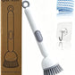 Rotating Dish Brush with Soap Dispenser, Non-Slip Long Handle (Pack of 2)