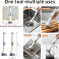 Rotating Dish Brush with Soap Dispenser, Non-Slip Long Handle (Pack of 2)