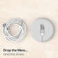 TALK WORKS Cable + Management - USB C to USB A - 6ft - Gray
